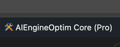 propriul modul AIEngineOptim Core