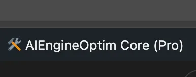 propriul modul AIEngineOptim Core